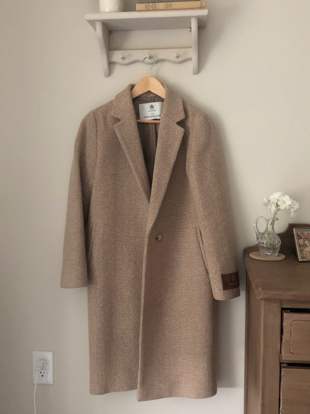 Aritzia - The Stedman Coat - XXS - No Pilling - light birch with tan